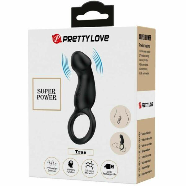 PRETTY LOVE - TRAE RING & VIBRATOR BLACK