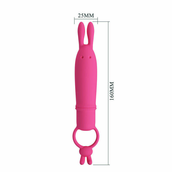 PRETTY LOVE - DELIA RABBIT VIBRATOR WITH RESISTANCE RING