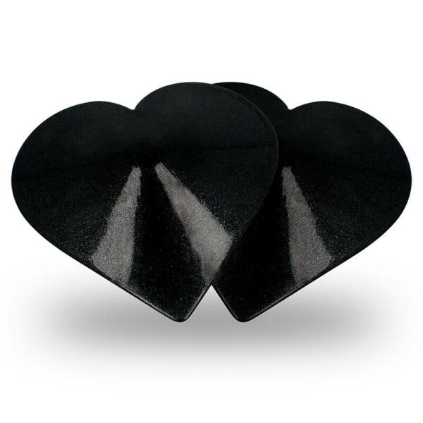 COQUETTE CHIC DESIRE - NIPPLE COVERS BLACK HEARTS
