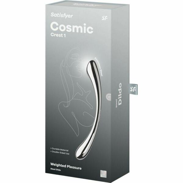 SATISFYER - COSMIC CREST 1 STAINLESS STEEL DOUBLE-ENDED DILDO