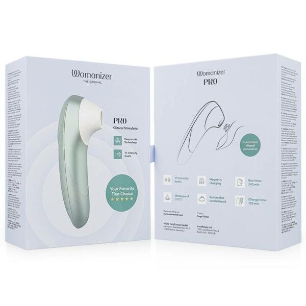WOMANIZER - PRO VIBRANT CLITORAL STIMULATOR SAGE GREEN