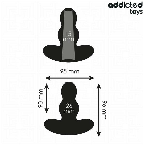 ADDICTED TOYS - HOLLOW ANAL PLUG SILICONE SIZE M 9.6 CM