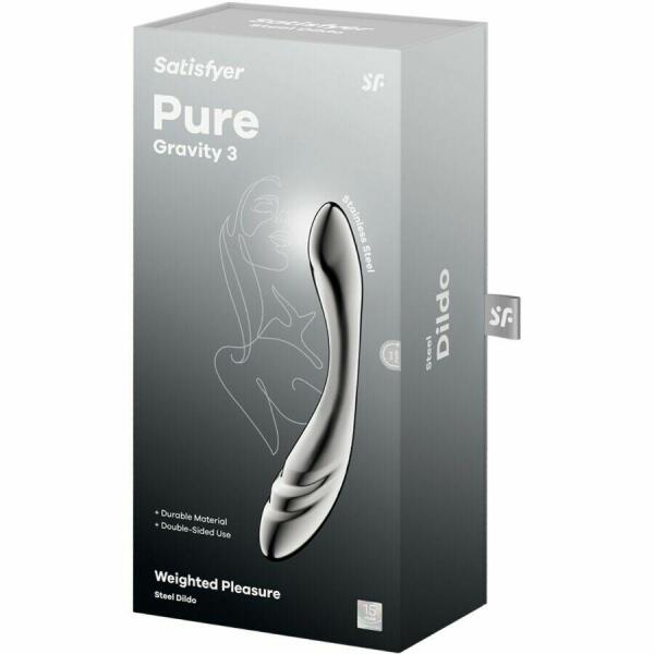 SATISFYER - PURE GRAVITY 3 STAINLESS STEEL DOUBLE-ENDED DILDO