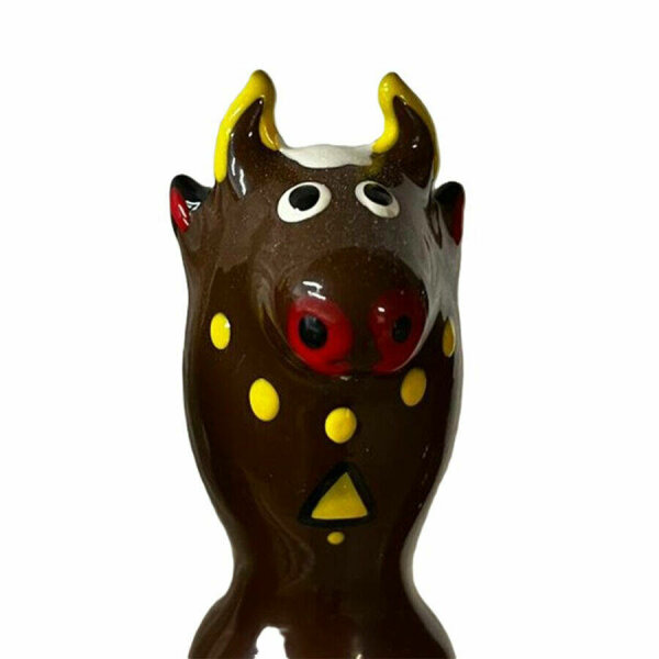 CONDOMERIE - HANDPAINTED NOVELTY CONDOMS BULL BLACK MODEL 2