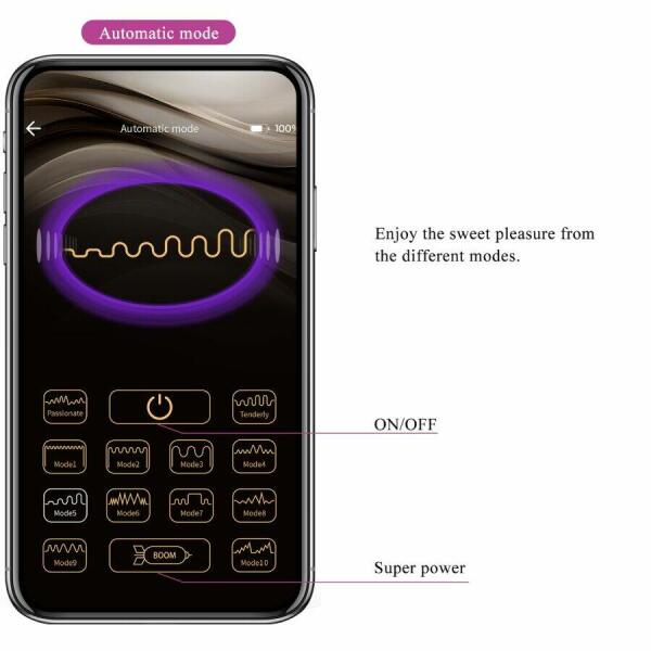 PRETTY LOVE - LEVIATHAN APP CONTROLLED VIBRATOR PURPLE