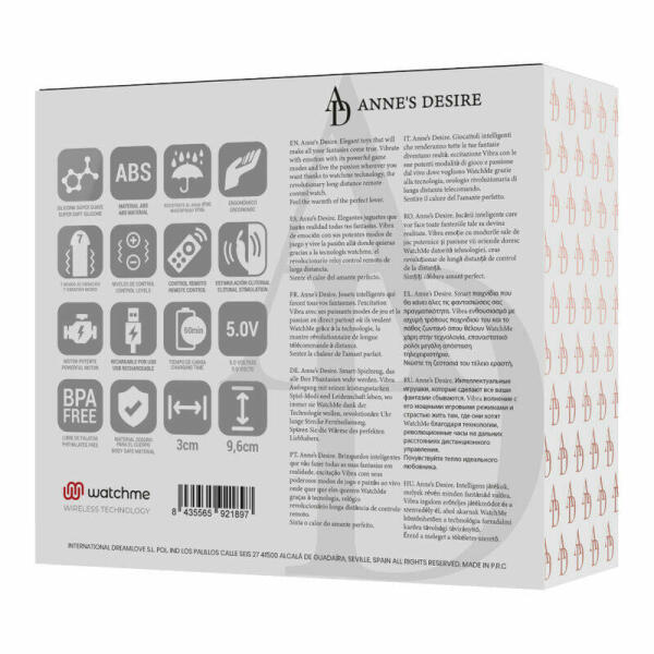 ANNE'S DESIRE - PANTY PLEASURE TECNOLOG A WATCHME BLACK/GOLD