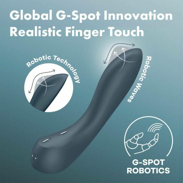 SATISFYER - G-SPOT WAVE 4 12 VIBRATIONS PROGRAM VIBRATOR DARK GREY