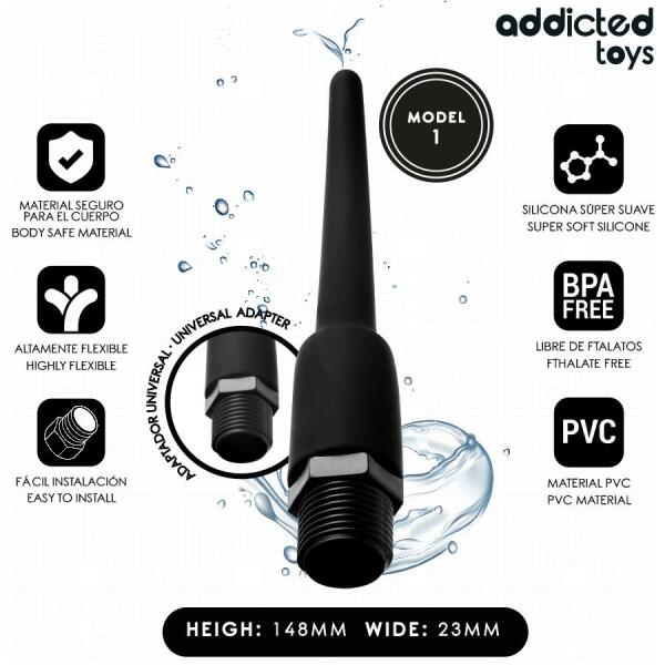 ADDICTED TOYS - ANAL CLEANER WITH UNIVERSAL ADAPTER MODEL 1