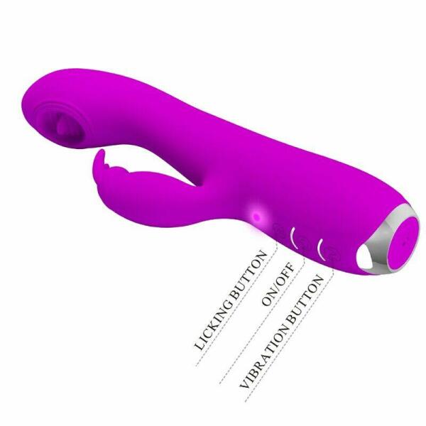 PRETTY LOVE - RACHEL RECHARGEABLE VIBRATOR WITH PURPLE SUCTION CUP