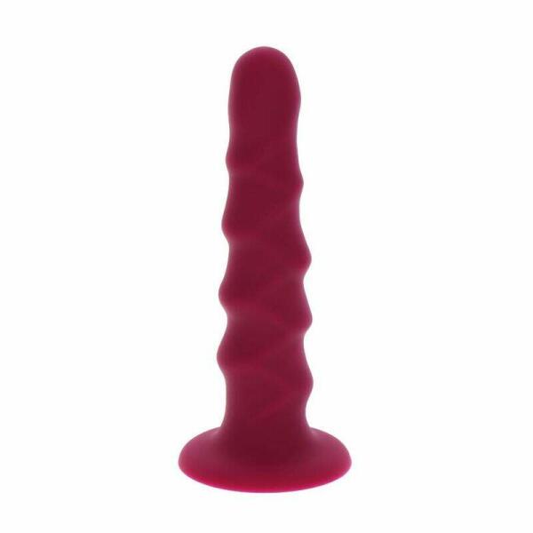 GET REAL - RIBBED DONG 12 CM RED