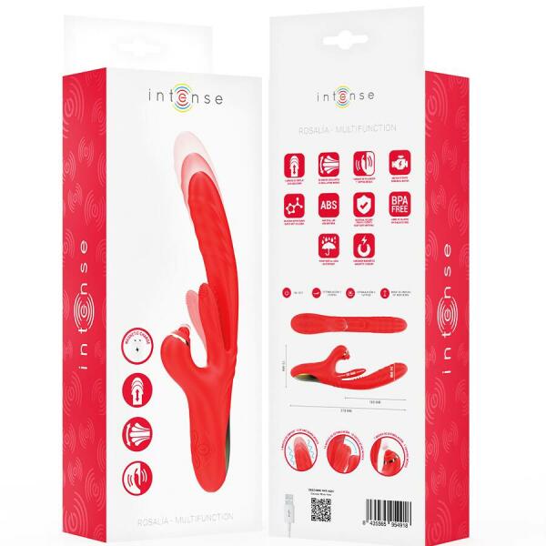 INTENSE - ROSALIA MULTIFUNCTION VIBRATOR 3 IN 1 RED