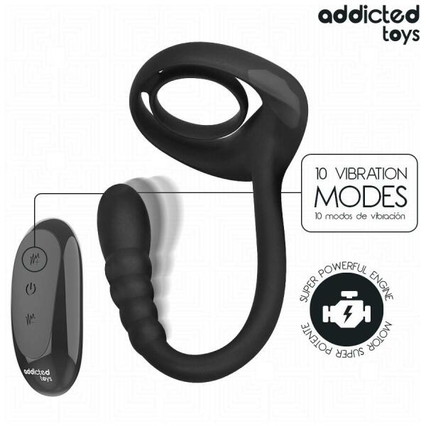 ADDICTED TOYS - P-SPOT VIBRATING COCK RING REMOTE CONTROL
