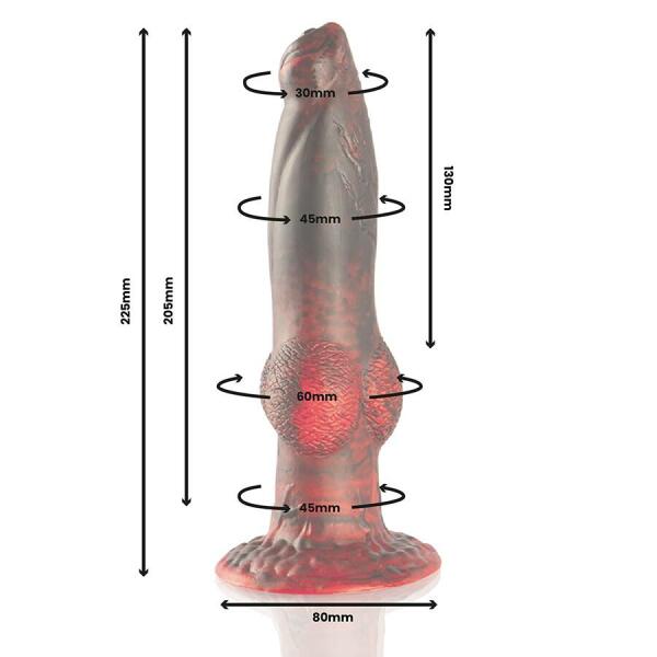 EPIC - PROMETHEUS DILDO TITAN IN FLAMES RECHARGEABLE REMOTE CONTROL