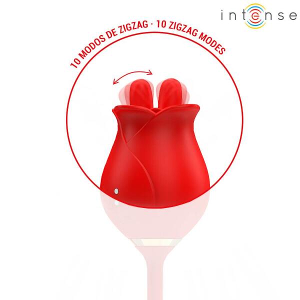 INTENSE - MELANIE DOUBLE CLITORIS STIMULATOR WITH ZIGZAG TONGUE