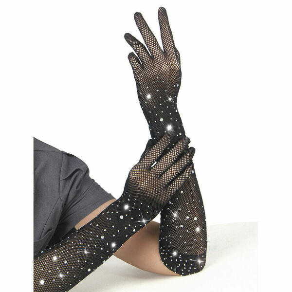 SUBBLIME - 957469SHINE TRANSPARENT GLOVES BLACK S/M