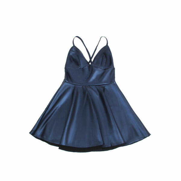 SUBBLIME - 955410 DRESS WITH BLUE LEATHER STRAPS S/M