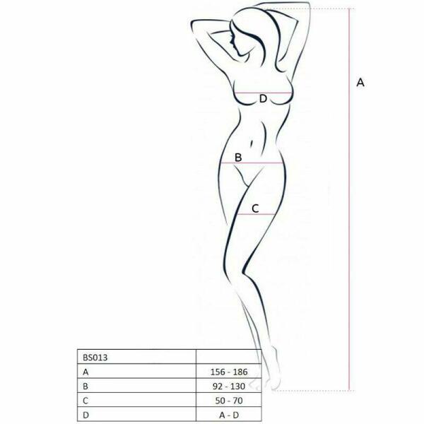 PASSION - WOMAN BS013 BODYSTOCKING NEGRO TALLA UNICA