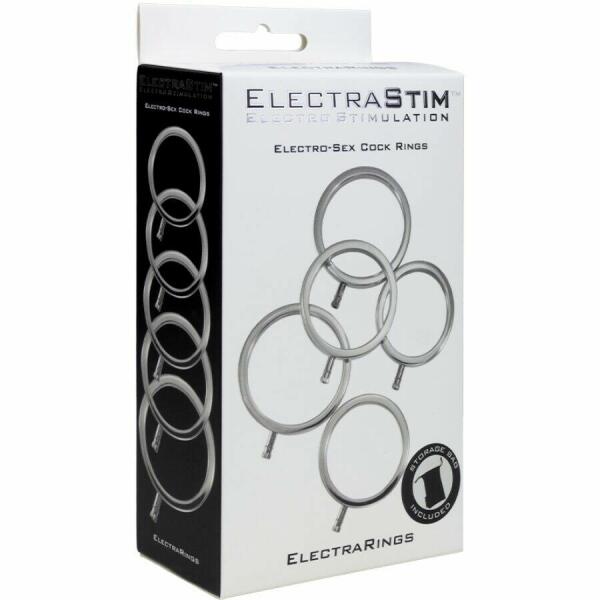 ELECTRASTIM - ELECTRARINGS METAL PENIS RINGS PACK OF 5