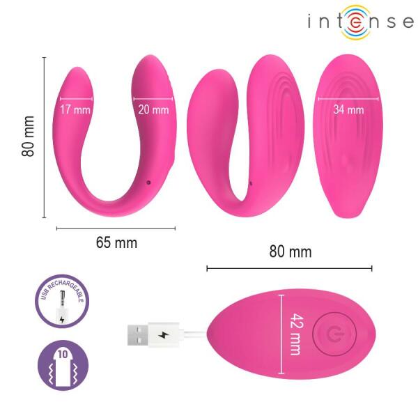 INTENSE - NORA VIBRATING CLAMP STIMULATOR PINK