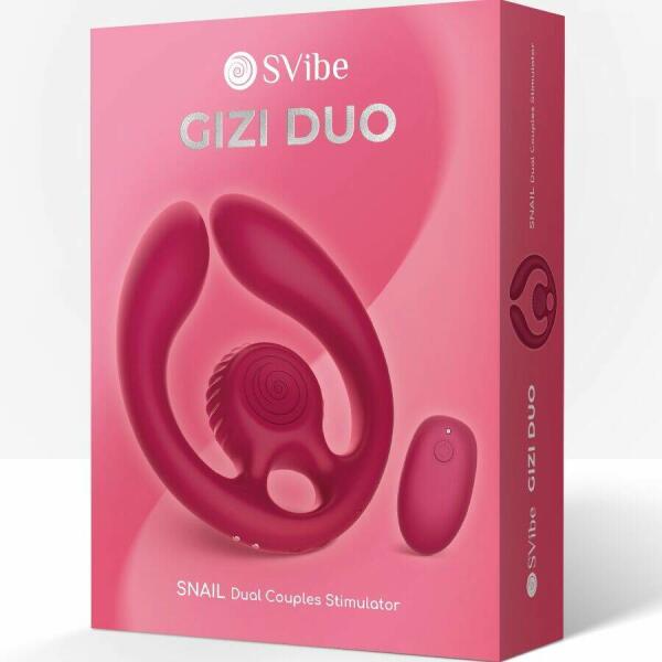 SNAIL VIBE - GIZI DUO COUPLES STIMULATOR REMOTE CONTROL BURGUNDY
