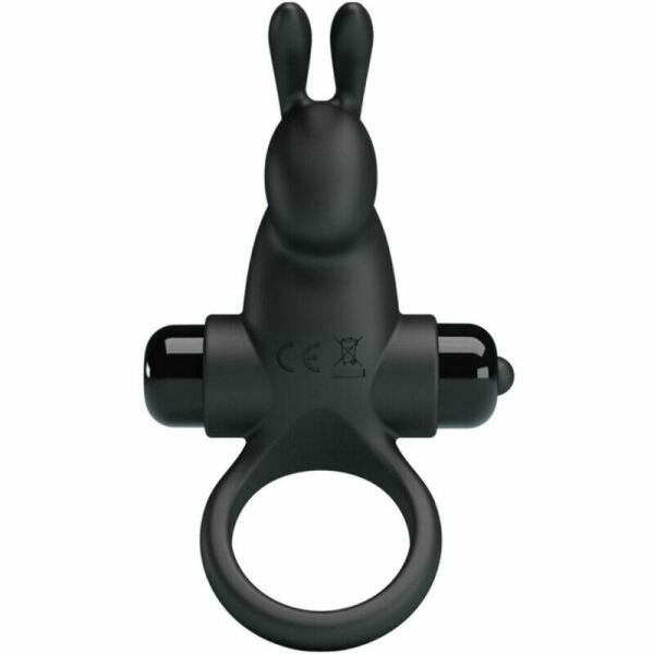 PRETTY LOVE - VIBRATING RING + RABBIT CLITORIS STIMULATOR 10 VIBRATIONS BLACK