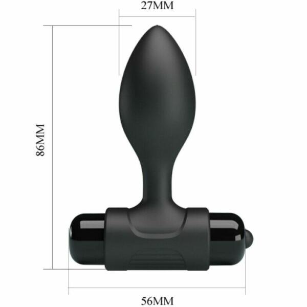 PRETTY LOVE - VIBRA BUTT 10 VIBRATIONS ANAL PLUG BLACK