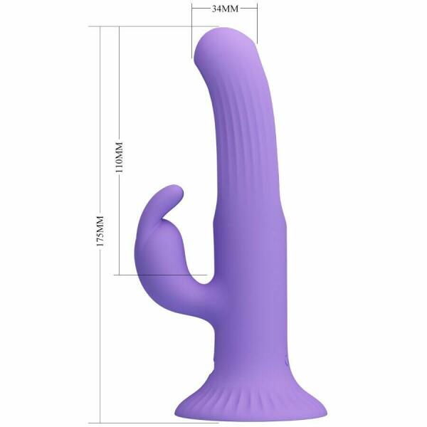 PRETTY LOVE - KILLMOULIS RABBIT VIBRATOR 12 VIBRATION MODES PURPLE