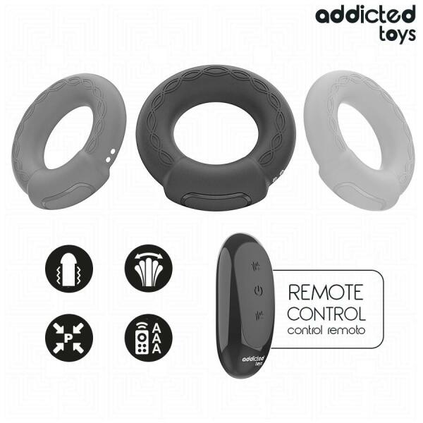 ADDICTED TOYS - HEATING EFFECT VIBRATING COCK RING REMOTE CONTROL