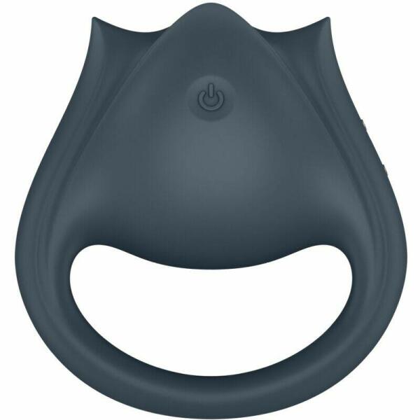 SATISFYER - PERFECT PAIR 2 MULTIVIBRATOR 2 IN 1 PENIS RING AND FINGER STIMULATOR GREY