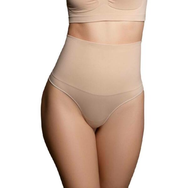 BYE-BRA - FAJA SIN COSTURAS ESTILO TANGA BEIGE TALLA S
