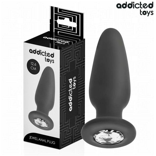 ADDICTED TOYS - ANAL PLUG WITH JEWEL SILICONE SIZE L 12.6 CM