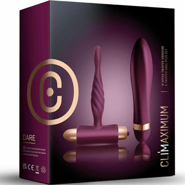 CLIMAXIMUM - DARE KIT TWISTED VIBRATOR + ANAL PLUG BEGINNER