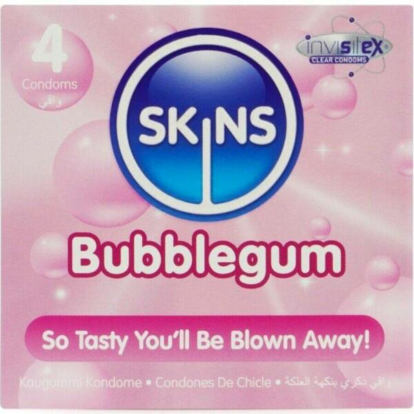 SKINS - BUBBLEGUM PREMIUM CONDOMS PACK 4