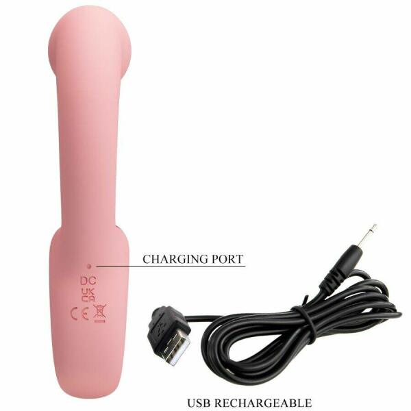 PRETTY LOVE - ERYNNYES G-SPOT VIBRATOR + CLITORIS STIMULATOR 10 VIBRATIONS PINK