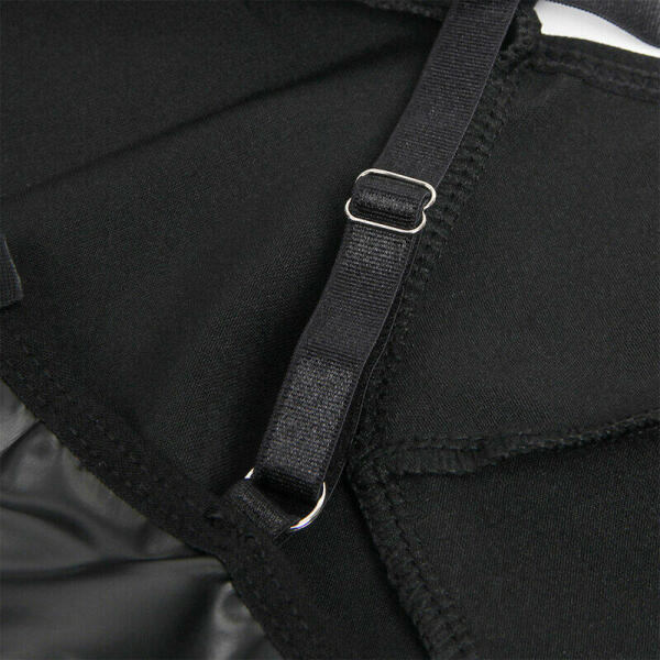 SUBBLIME - 955373 DRESS WITH BLACK LEATHER STRAPS S/M