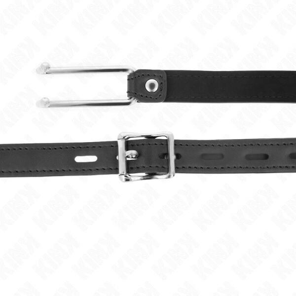 KINK - METAL HOOK GAG 11.5 CM WITH LEATHERETTE STRAP ADJUSTABLE 39-58 CM X 2 CM