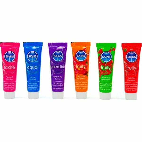 SKINS - VITAL & FRUITY LUBES KIT LUBRICANTS 6 x 12 ML