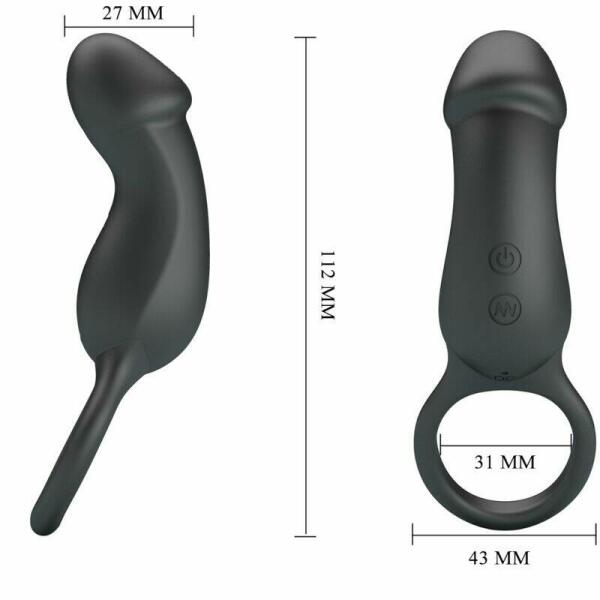 PRETTY LOVE - TRAE RING & VIBRATOR BLACK
