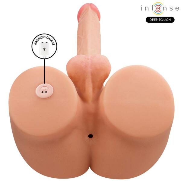 INTENSE DEEP TOUCH - RICHIE TORSO WITH ANUS AND REALISTIC DILDO WITH PUSHING AND VIBRATION REMOTE CONTROL 4.7 KG