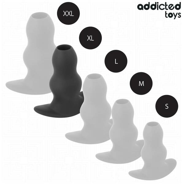 ADDICTED TOYS - HOLLOW ANAL PLUG SILICONE SIZE XL 13.9 CM
