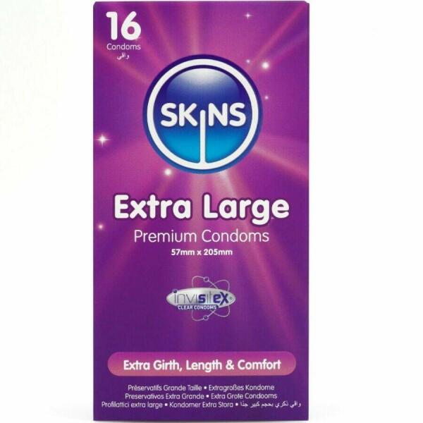 SKINS - EXTRA LARGE PREMIUM CONDOMS PACK 16