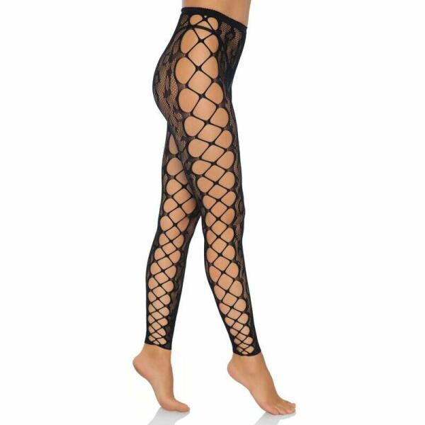LEG AVENUE - FOOTLESS CROTHLESS TIGHTS ONE SIZE