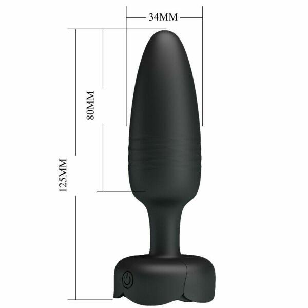 PRETTY LOVE - TARION ANAL PLUG WITH  LED LIGHT BLACK 12.5 CM