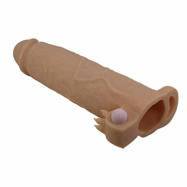 PRETTY LOVE - XERXES PENIS SLEEVE WITH CLITORAL STIMULATOR AND VIBRATION