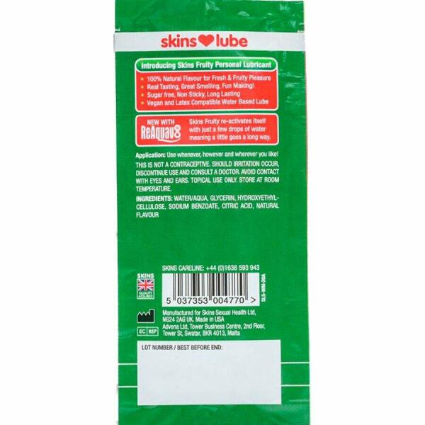 SKINS - FRUITY WATER-BASED LUBRICANT WATERMELON SINGLE-DOSE 5 ML