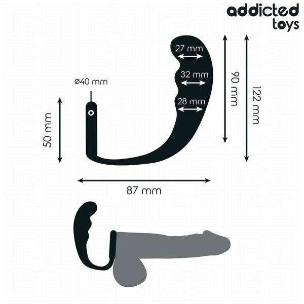 ADDICTED TOYS - ANAL PLUG WITH RING SILICONE MODEL 4