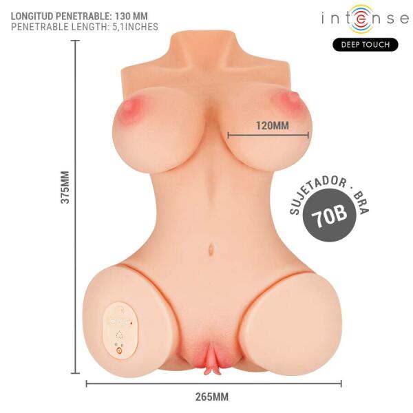 INTENSE DEEP TOUCH - VERO TORSO VAGINA WITH SUCTION, HEAT, VIBRATION AND VOICE EFFECTS WITH REMOTE CONTROL 5.5 KG