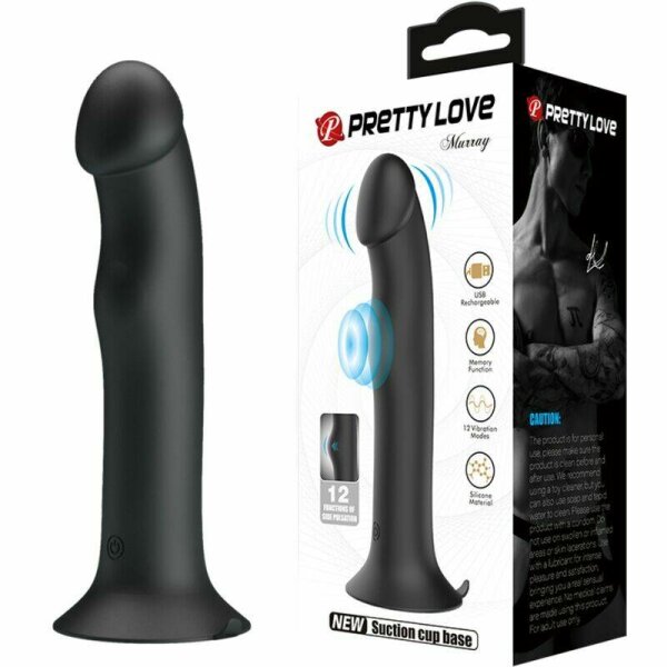PRETTY LOVE - MURRAY BLACK CLITORAL VIBRATOR AND SUCKER