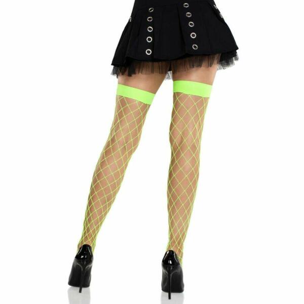 LEG AVENUE - WIDE FISHNET TIGHTS NEON GREEN
