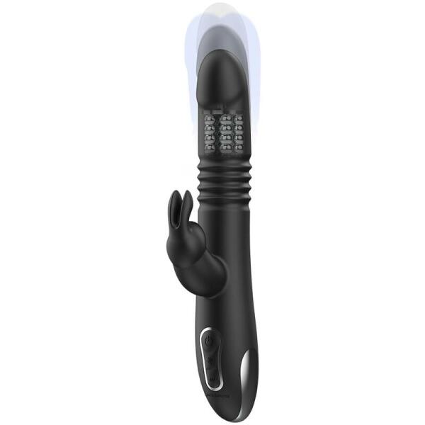 BLACK&SILVER - KENJI UP & DOWN RABBIT VIBRATOR + WATCHME REMOTE CONTROL